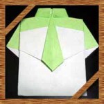 折り紙ワイシャツの簡単な折り方！父の日カードにネクタイ付きの作り方
