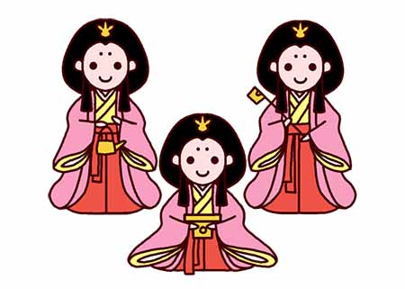 雛人形の三人官女の持ち物や順番に意味 真ん中に眉毛はないのは何故 コタローの日常喫茶