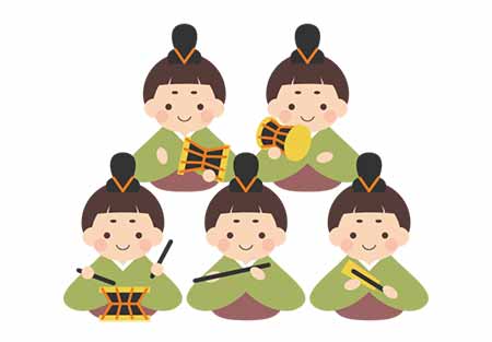 雛人形の五人囃子の意味由来 楽器の並び順に飾り方は コタローの日常喫茶